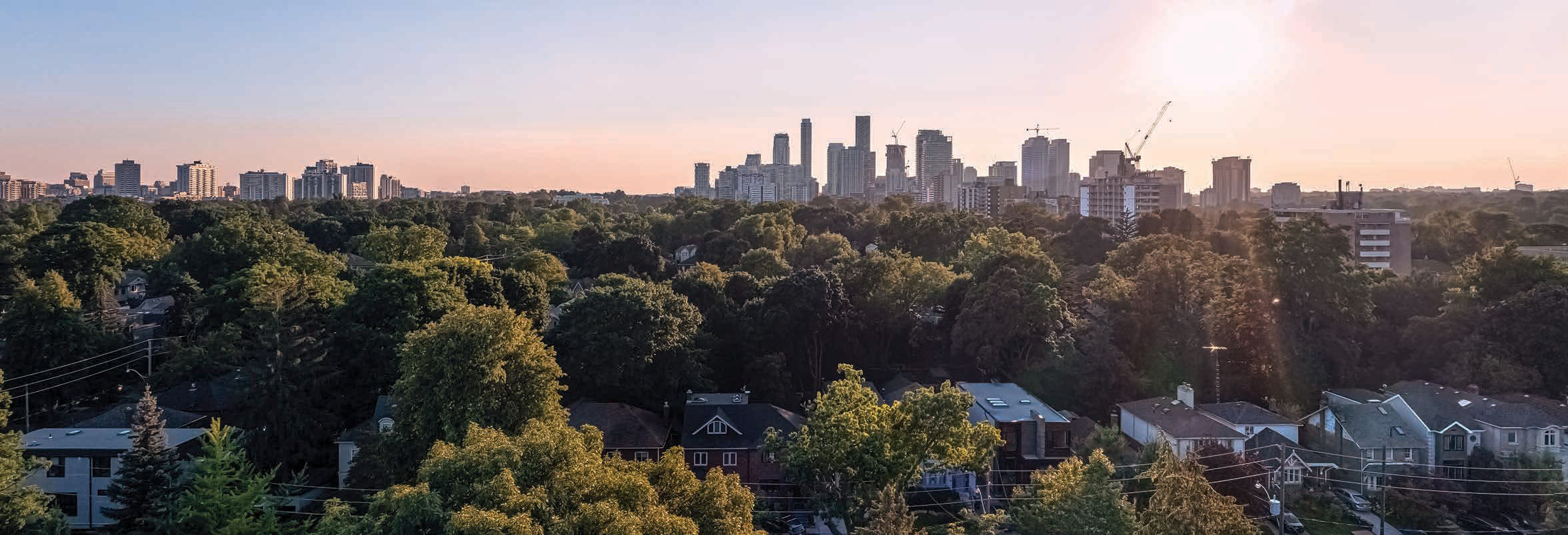 West facing city views